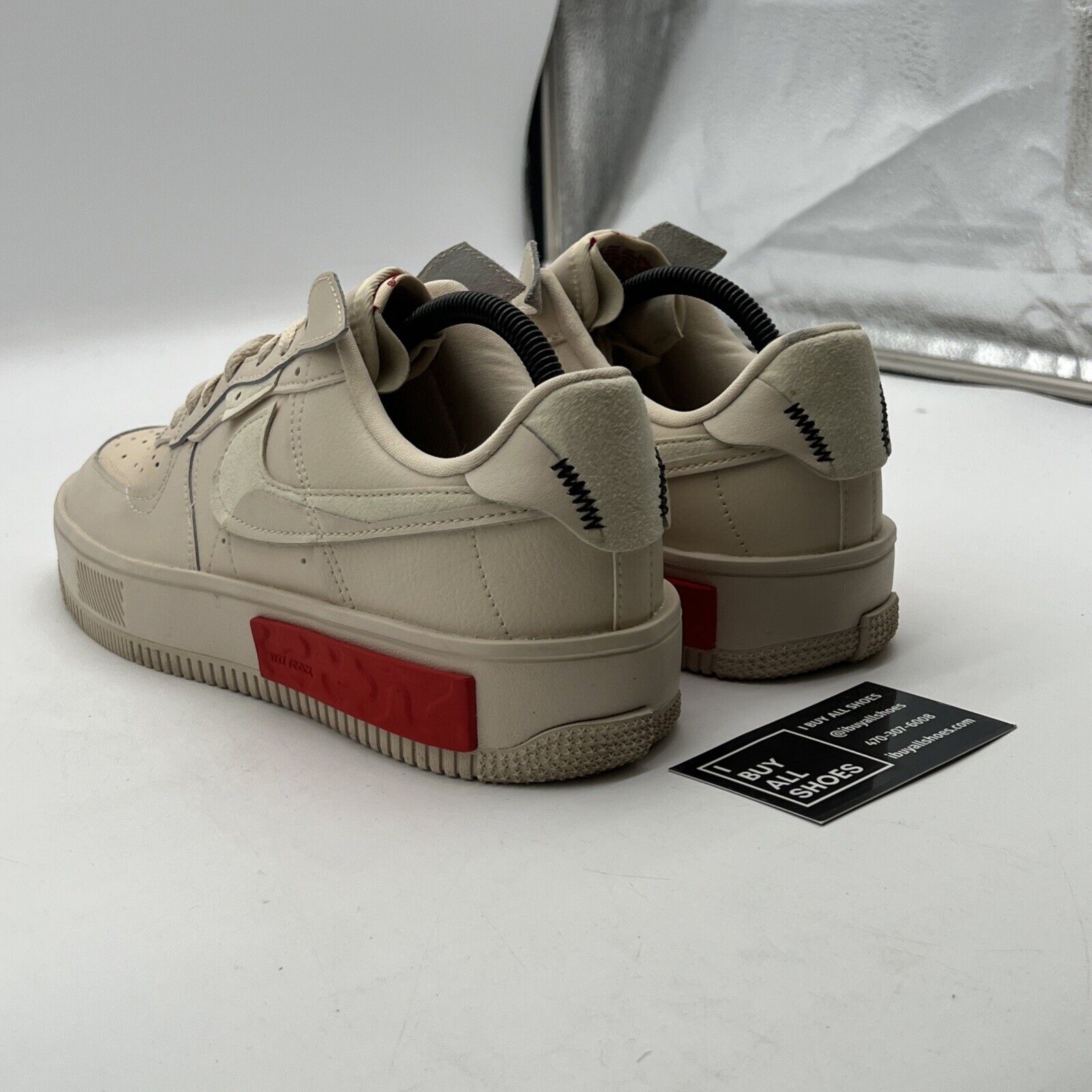 Size 9.5 - Nike Air Force 1 Fontanka Pearl White University Red W (DA7024-200)