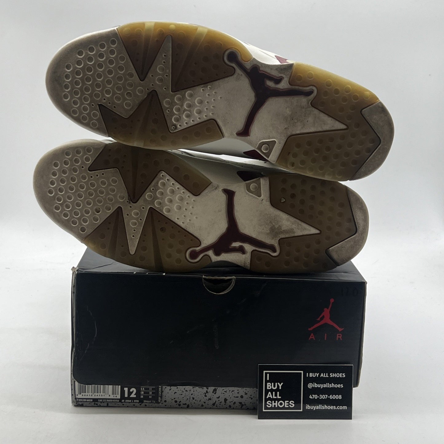 Size 12 - Air Jordan 6 Retro 2015 Maroon (384664-116)