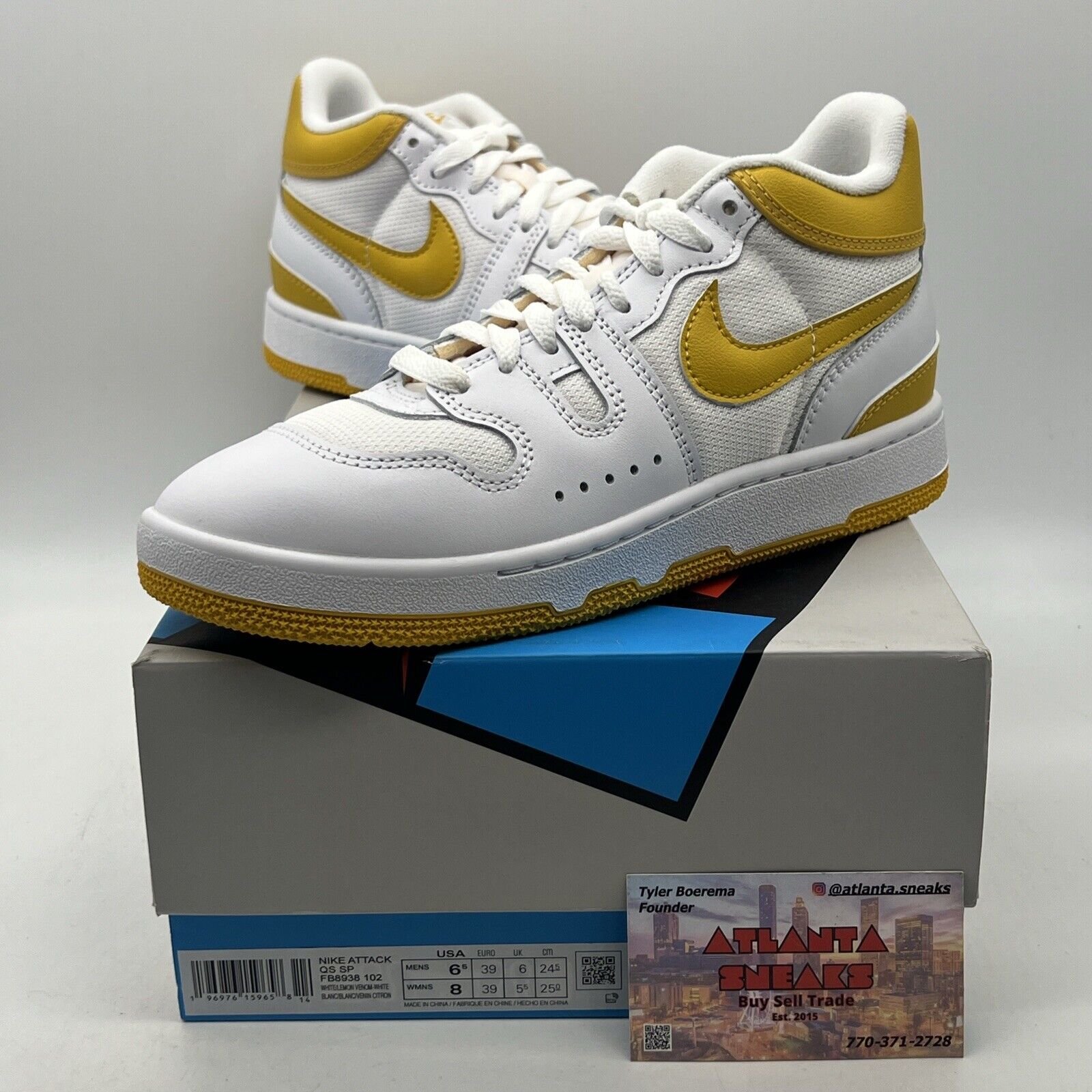 Size 6.5 - Nike Mac Attack QS SP Lemon Venom White Leather (FB8938-102)