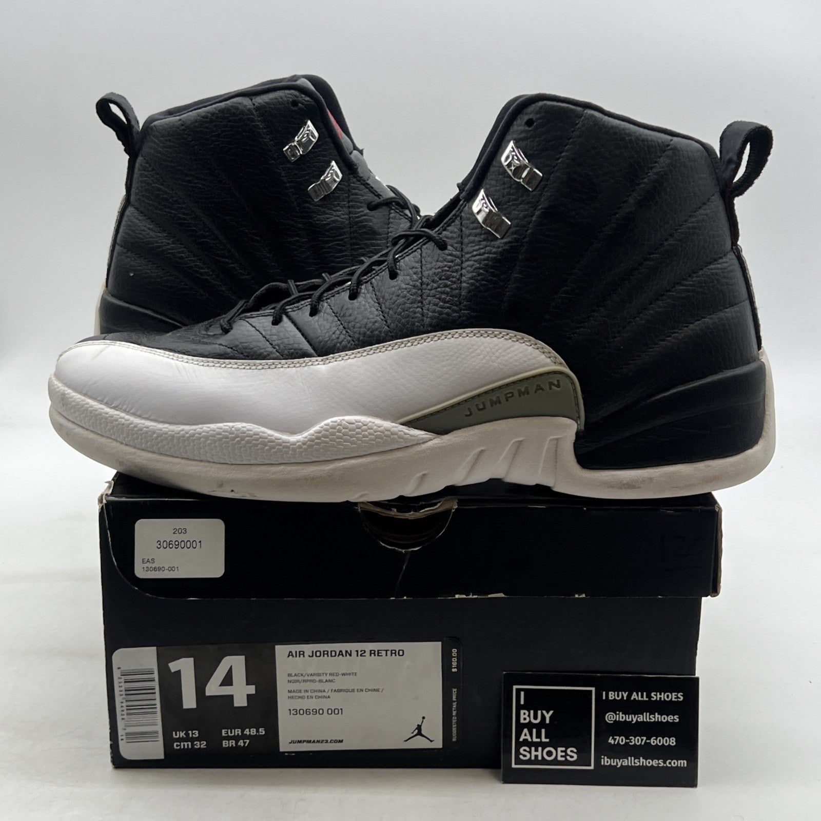 Size 14 - Air Jordan 12 Retro 2012 Playoff (130690-001)