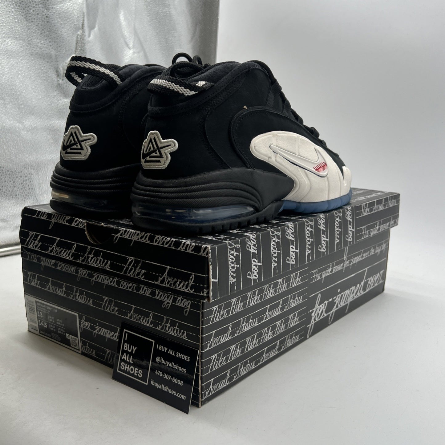 Size 13 — Nike Social Status x Air Max Penny 1 Recess - Black (DM9130-001)