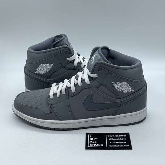 Size 11 - Air Jordan 1 Retro Mid Cool Grey Suede Leather (554724-014)