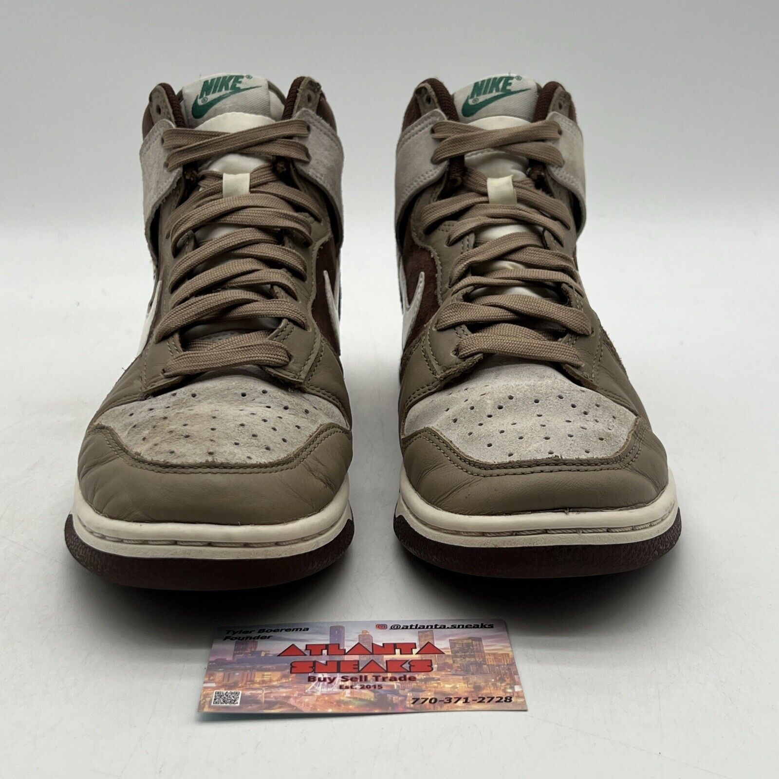 Size 7.5 - Nike Dunk High Light Chocolate Suede White (DH5348-100)