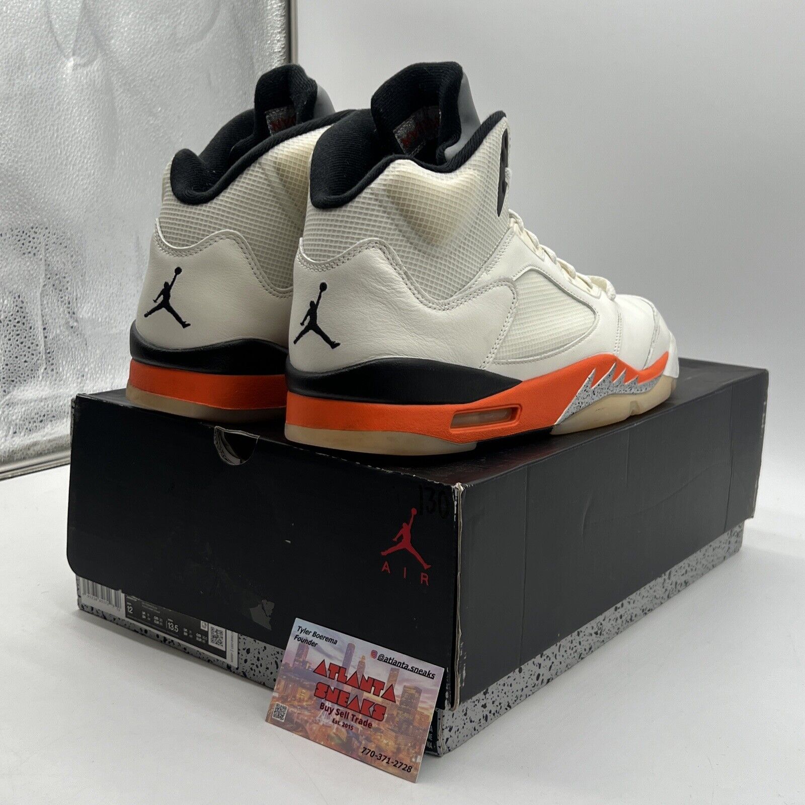 Size 12 - Jordan 5 Shattered Backboard Black Grey Orange (DC1060-100)