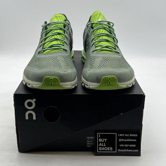 Size 12.5 - ON Cloudflow womens running shoes Moss/Lime