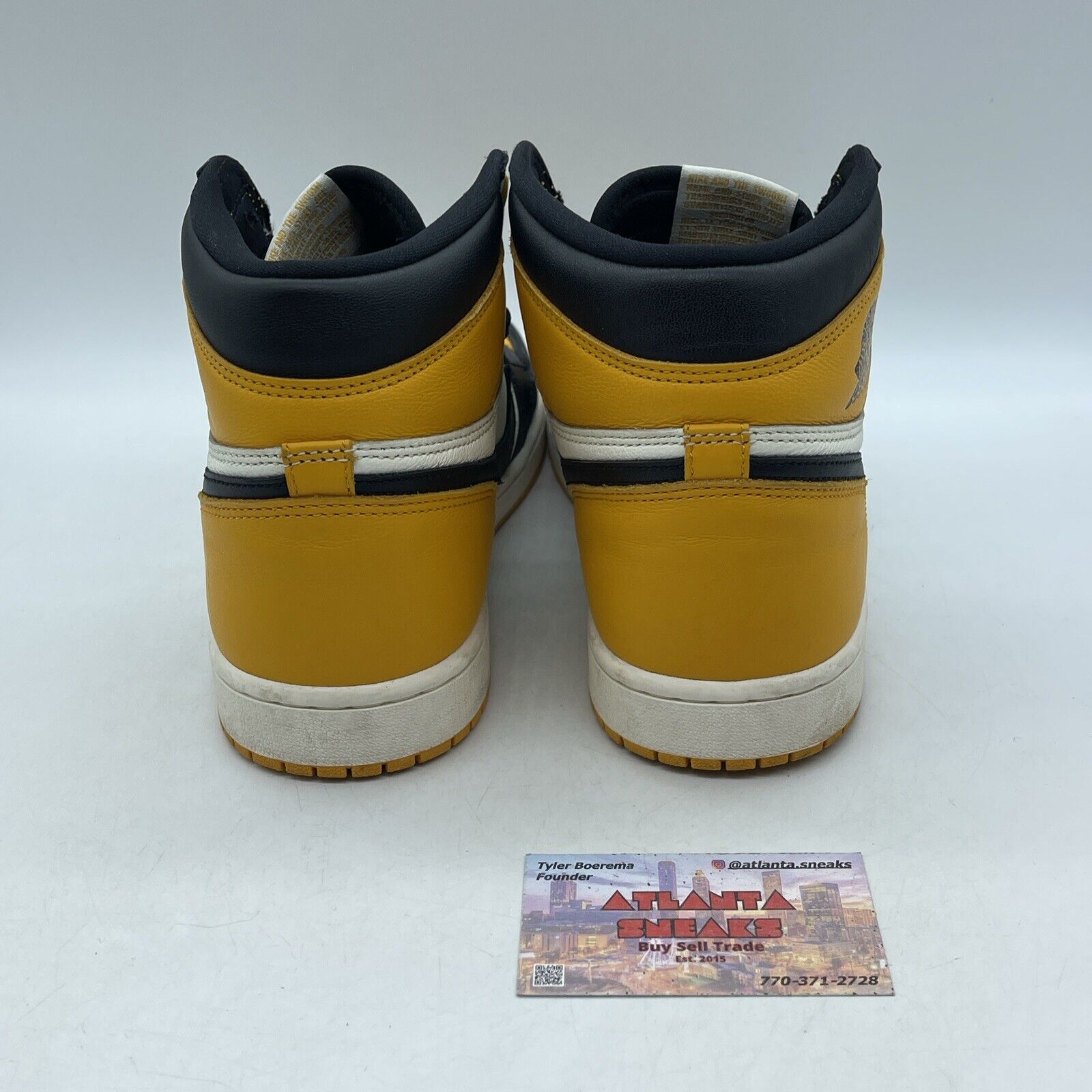 Size 11 - Jordan 1 Retro OG High Yellow Toe White Black Leather (555088-711)