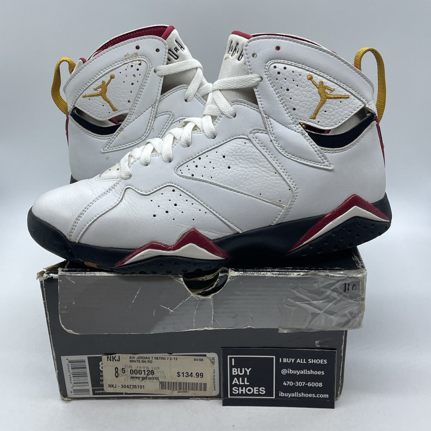 Size 8.5 - Air Jordan 7 Retro 2006 Cardinal (304775-101)