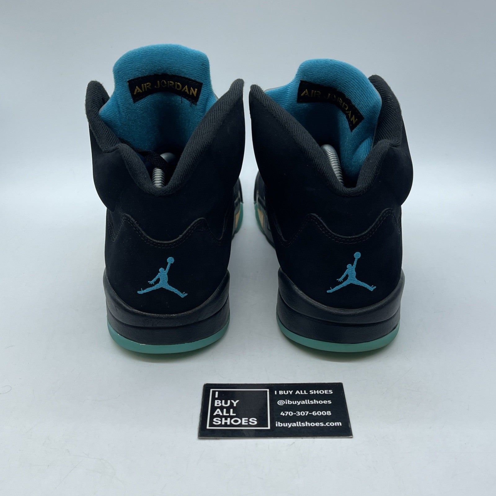 Size 11.5 - Jordan 5 Retro Mid Aqua Black Blue Yellow Suede (DD0587-047)