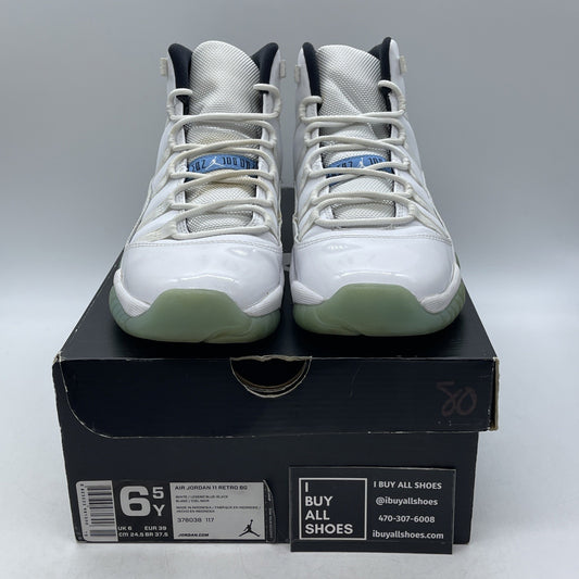Size 6.5Y (GS) - Air Jordan 11 High Legend Blue (378038-117)