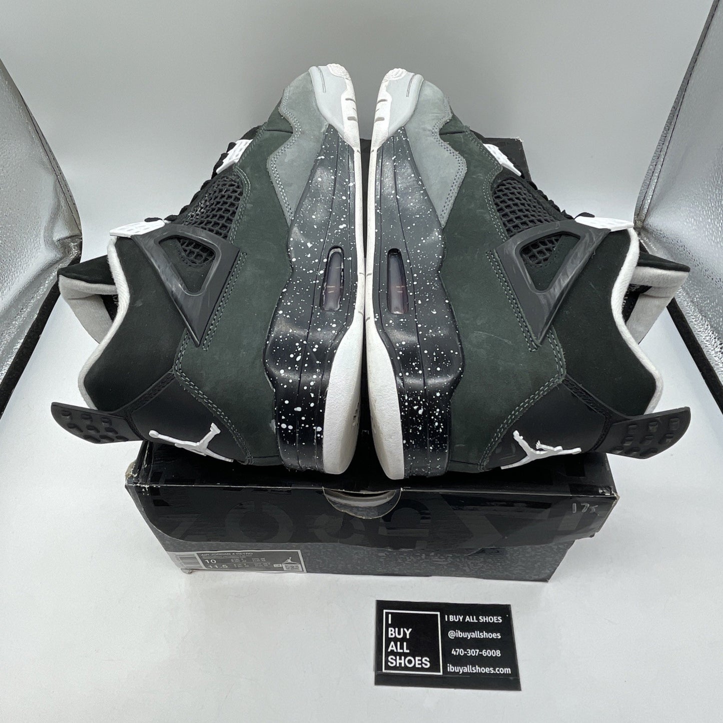 Size 10 - Air Jordan 4 Retro 2024 Fear Black White Suede (FQ8138-002)