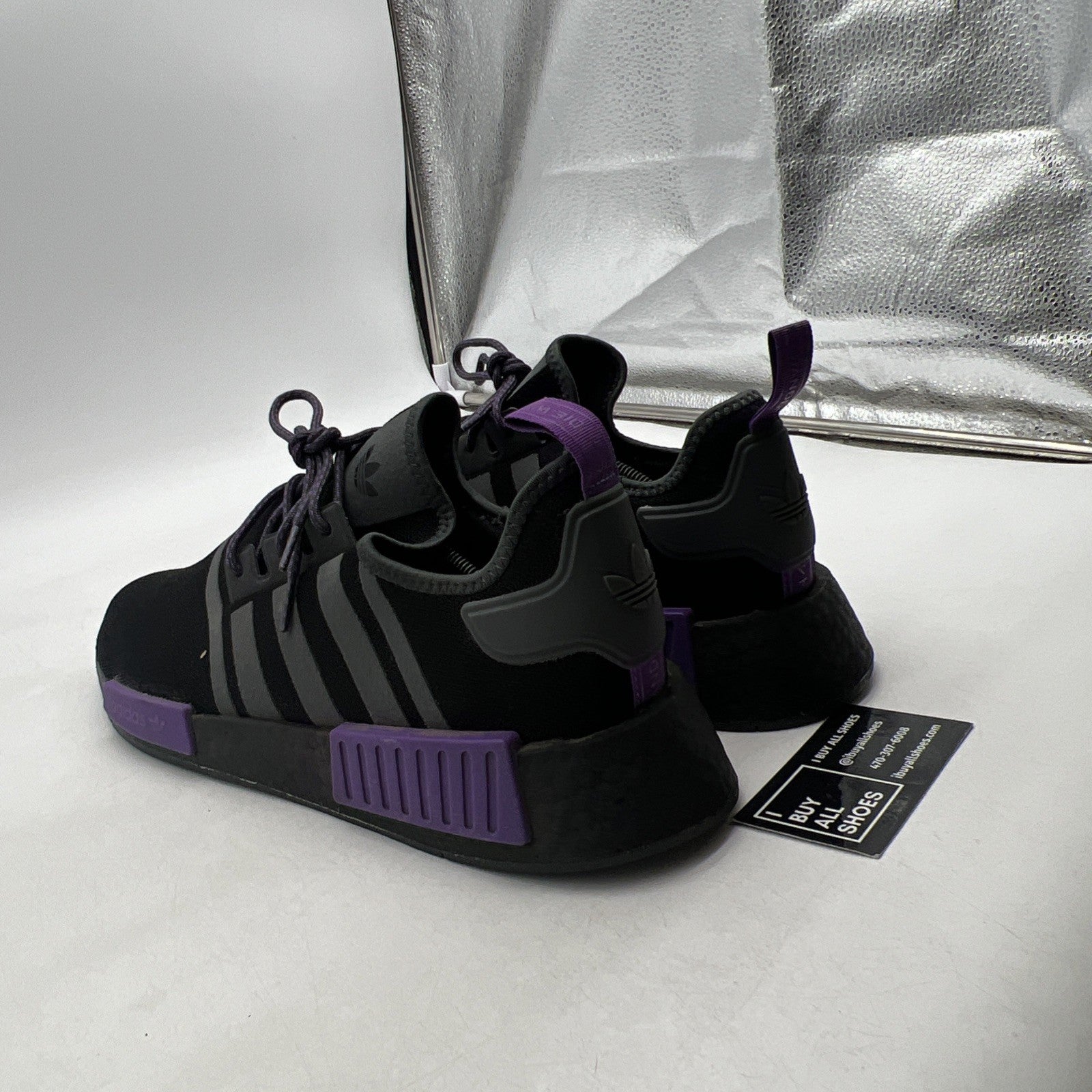 Size 13 - adidas NMD_R1 Black Active Purple (GW5664)