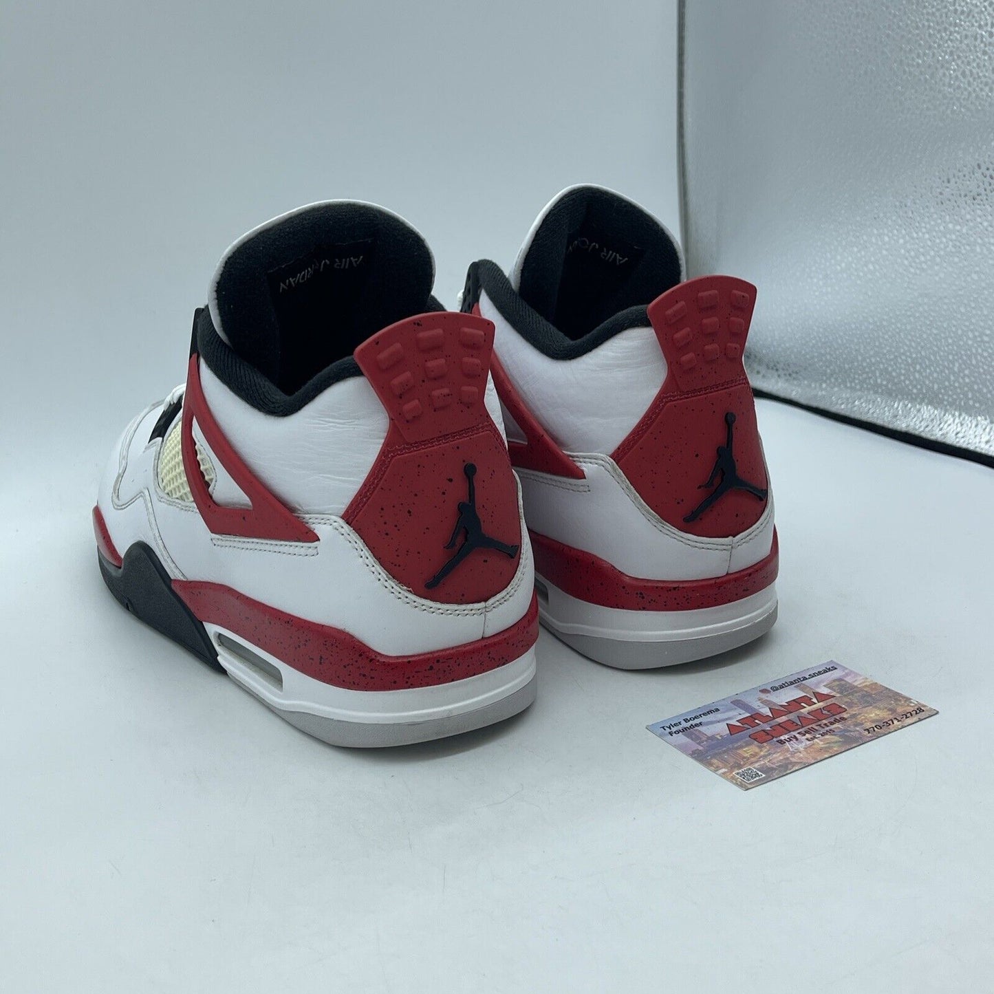 Size 12 - Jordan 4 Retro Mid Red Cement Red Black White Leather (DH6927-161)