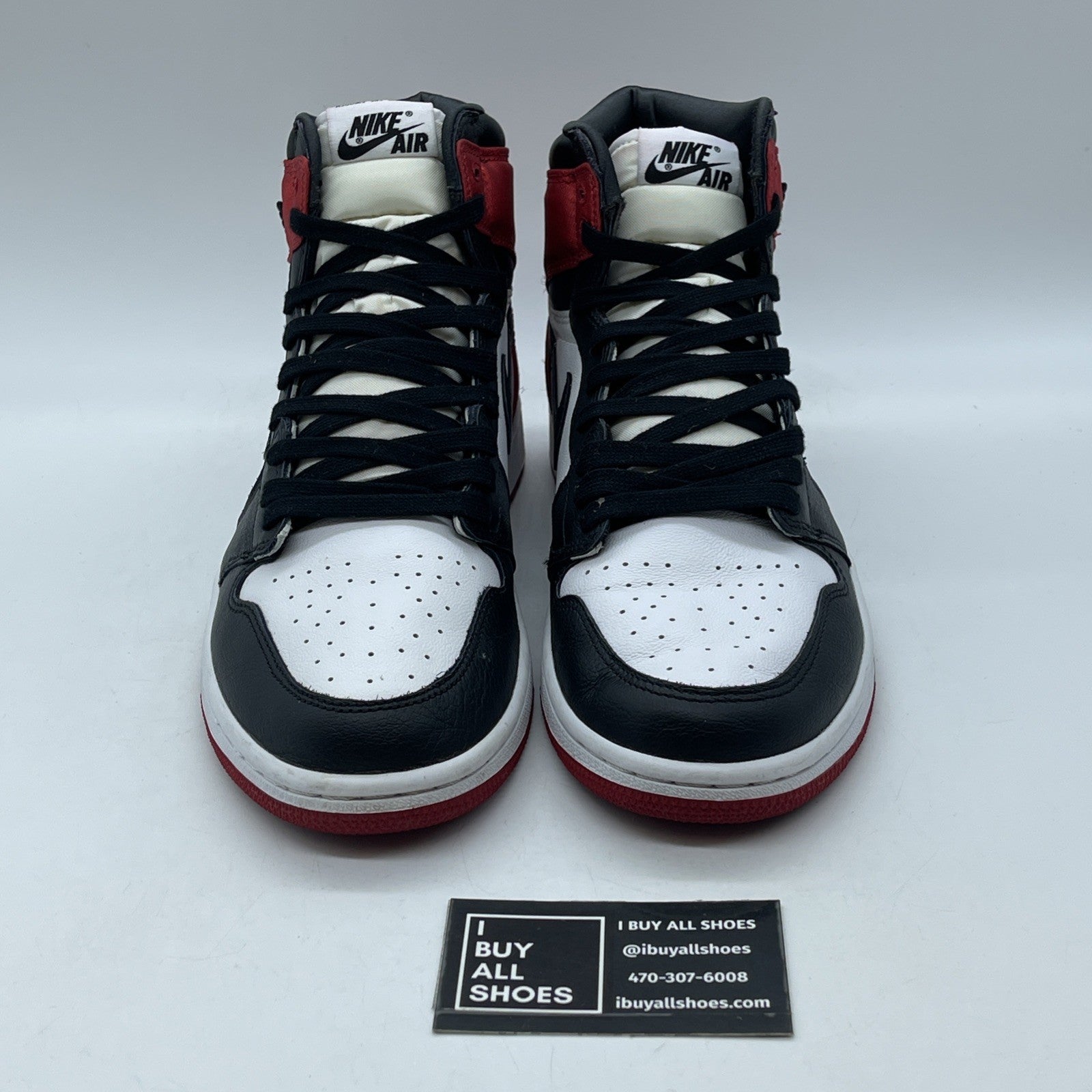 Size 11W - Air Jordan 1 Retro High Satin Black Toe (CD0461-016)