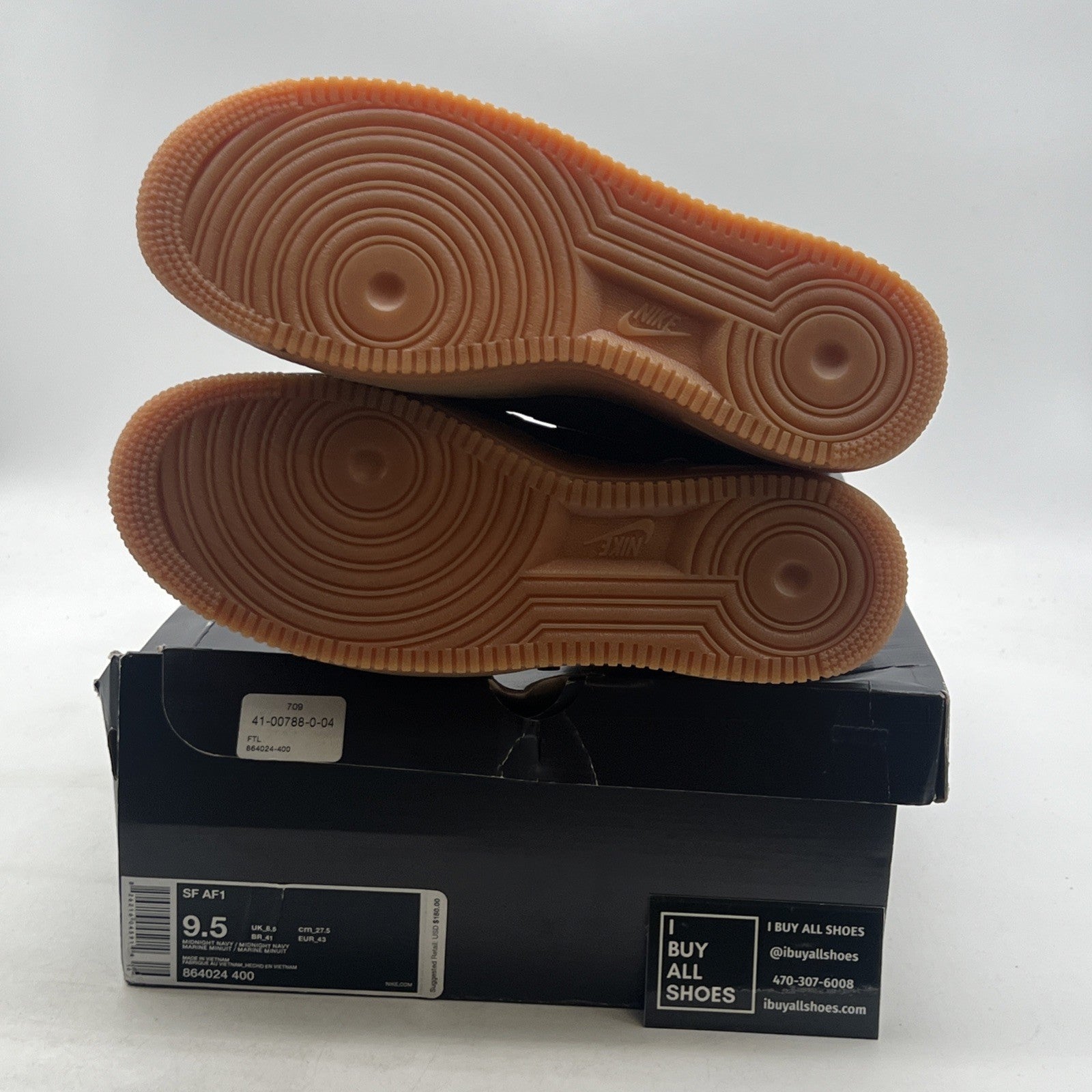 Size 9.5 - Nike Air Force 1 Midnight Navy (864024-400)