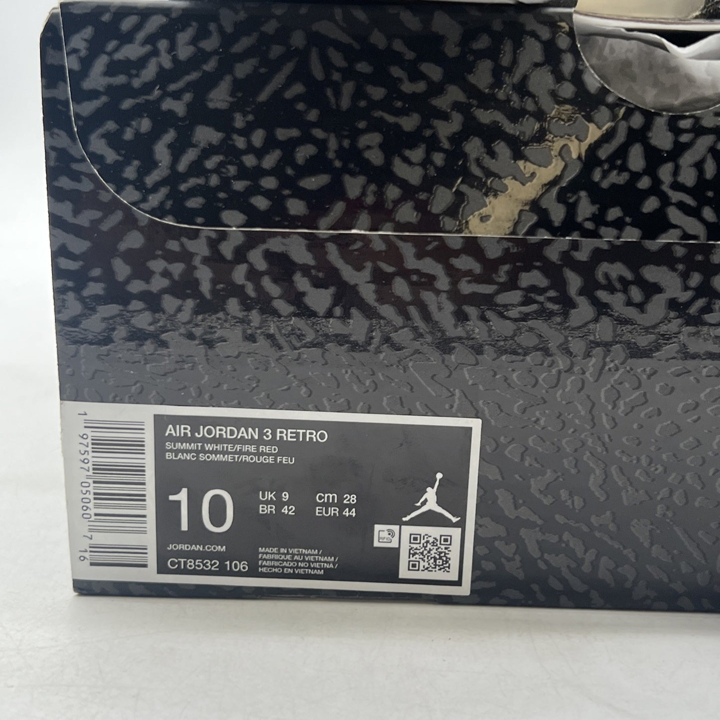 Size 10 - Air Jordan 3 Retro Cement Grey (CT8532-106)