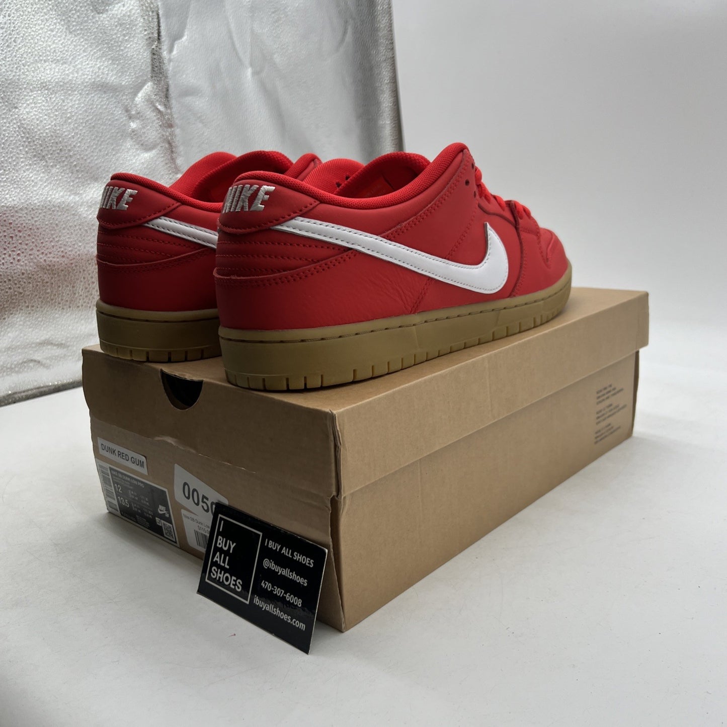 Size 12 - Nike SB Dunk Low Pro University Red Gum Sneakers 2024 (FJ1674-600)