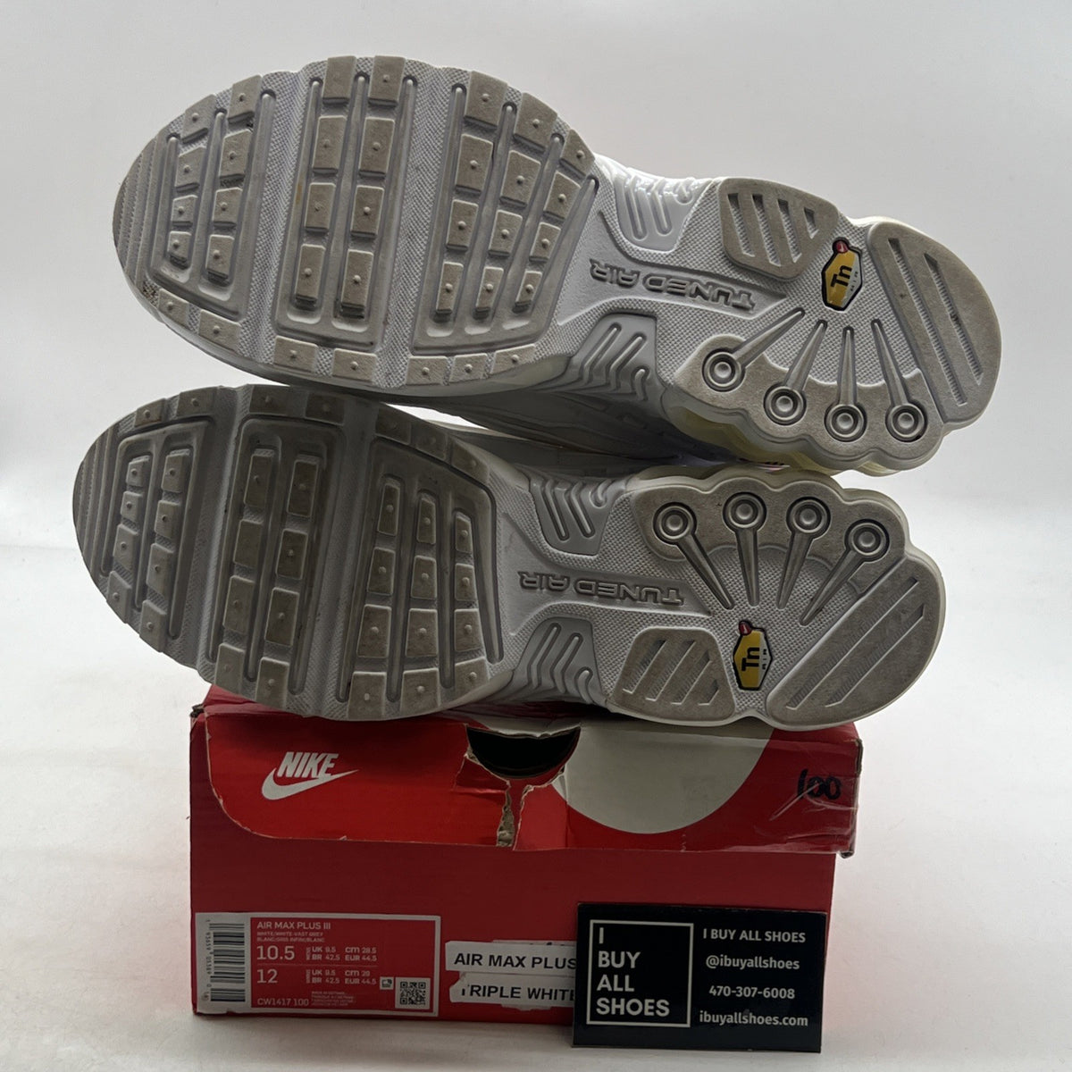 Size 10.5 - Nike Air Max Plus 3 Triple White (CW1417-100)