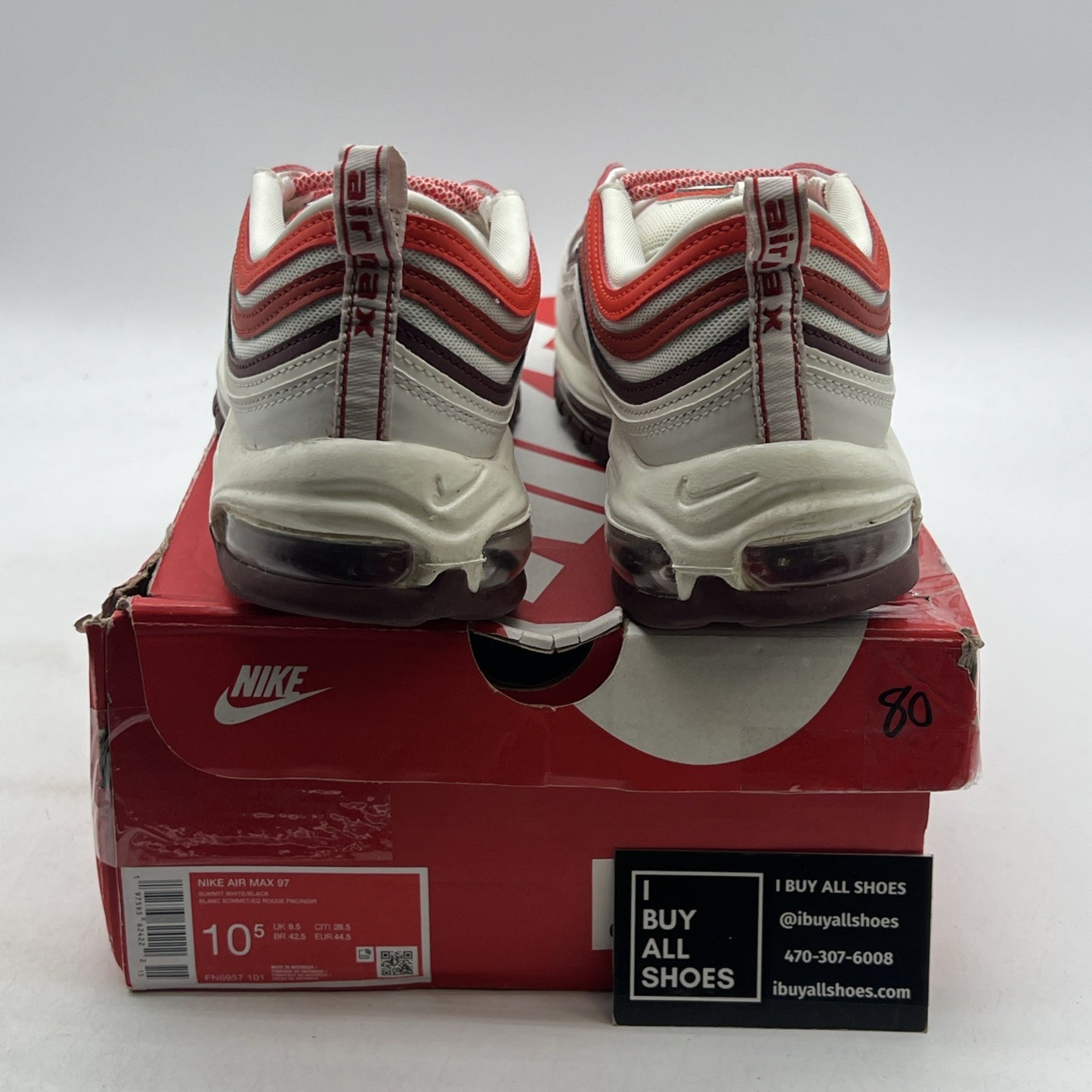Size 10.5 - Nike Air Max 97 Dark Team Red (FN6957-101)