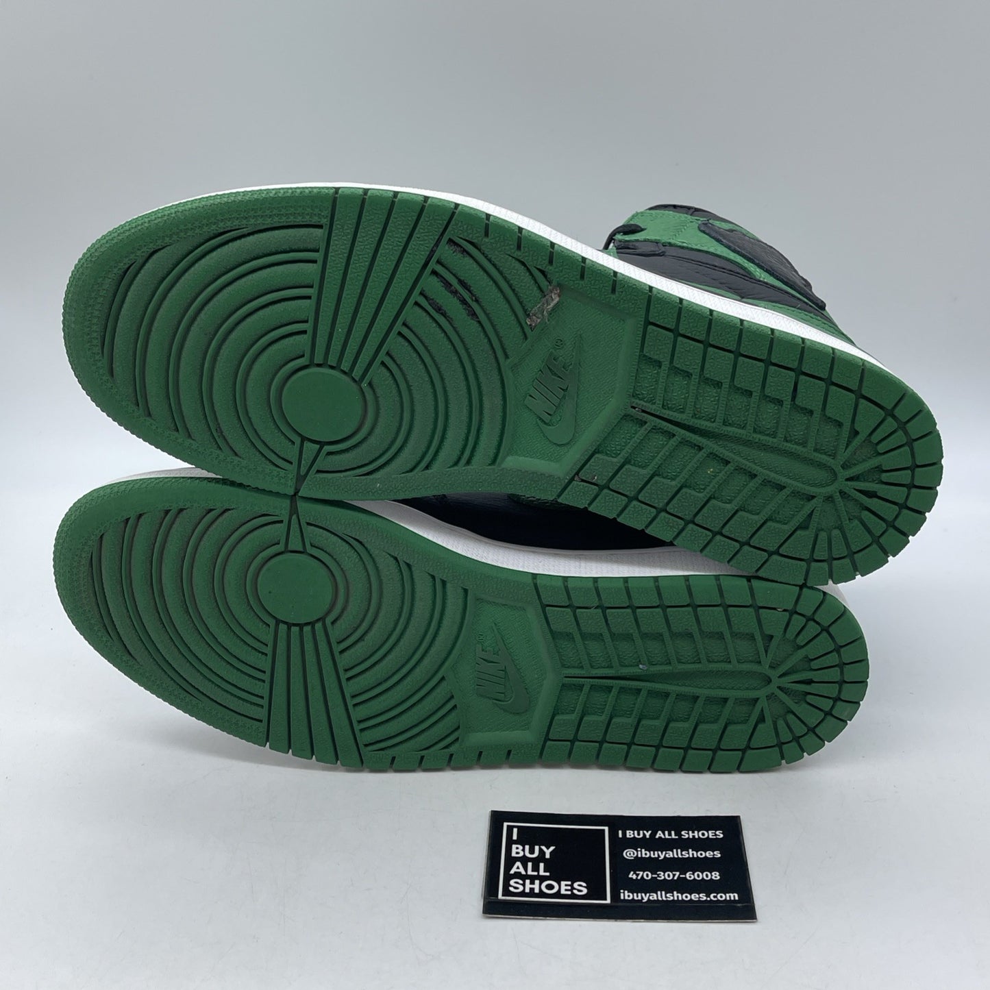 Size 10 - Jordan 1 Retro OG High Pine Green 2.0 Black Leather (555088-030)