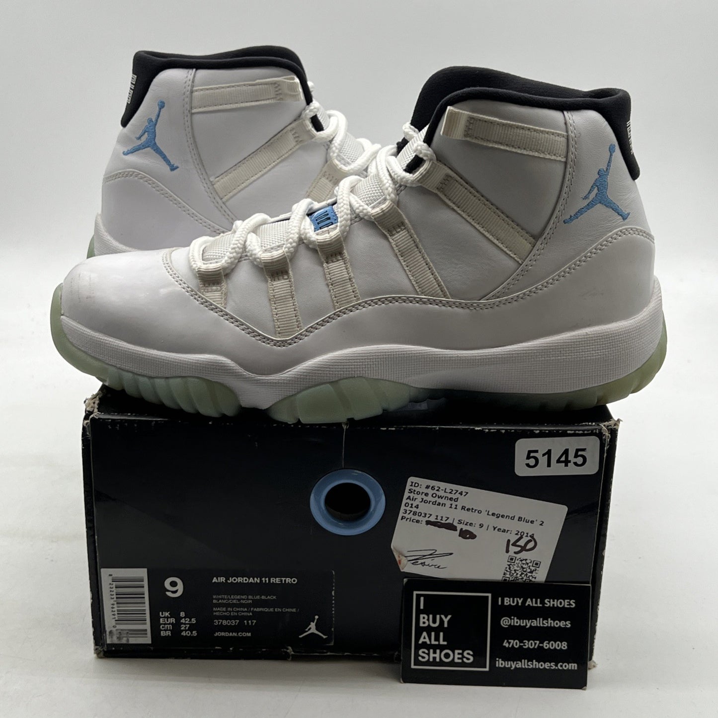 Size 9 - Air Jordan 11 Retro High Legend Blue (378037-117)