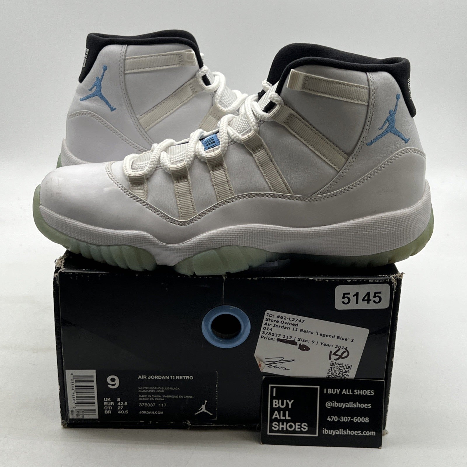 Size 9 - Air Jordan 11 Retro High Legend Blue (378037-117)