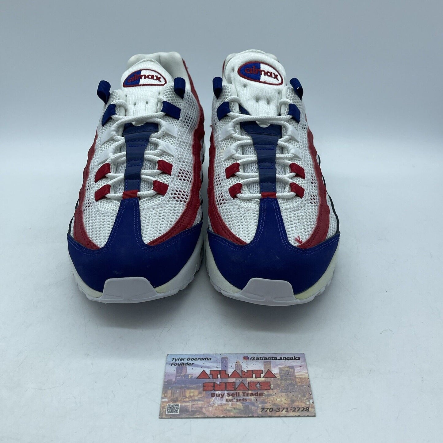 Size 9 - Nike Air Max 95 USA Blue White Red Suede Leather (CJ9926-100)