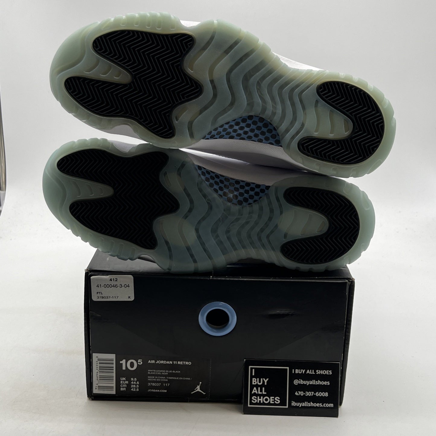 Size 10.5 - Air Jordan 11 Retro High Legend Blue (378037-117)