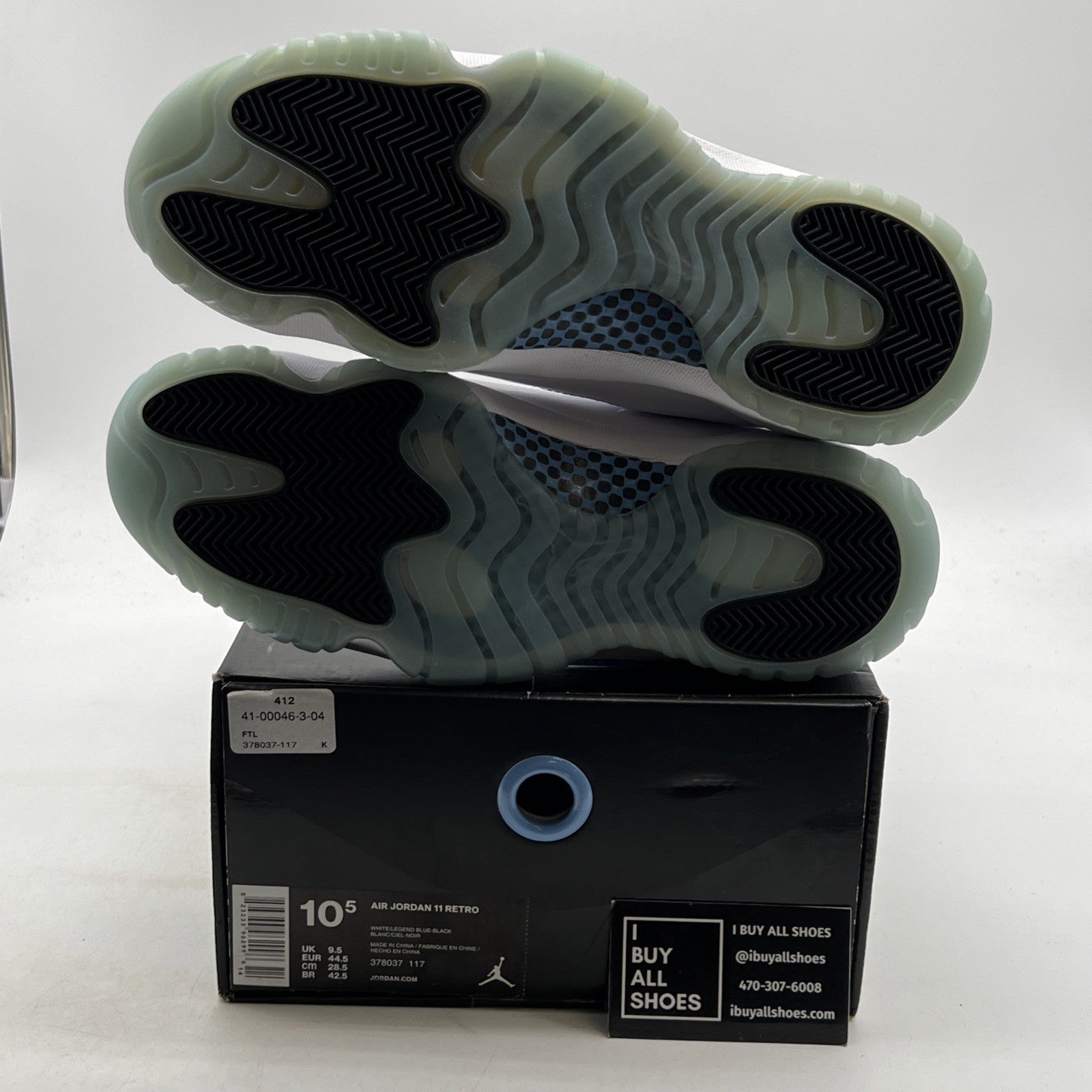 Size 10.5 - Air Jordan 11 Retro High Legend Blue (378037-117)