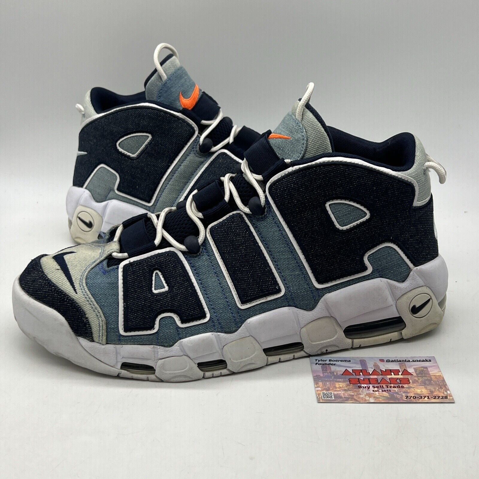 Size 13 - Nike Air More Uptempo 96 Denim White Blue (CJ6125-100)