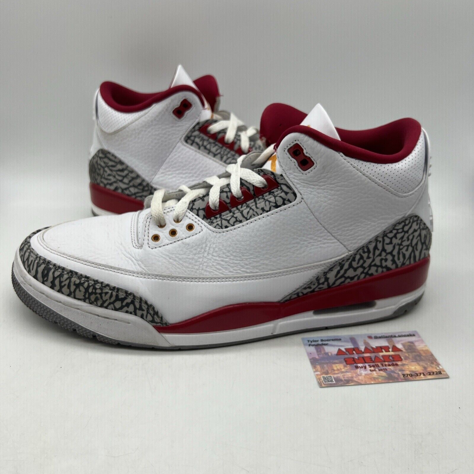 Size 14 - Jordan 3 Retro Mid Cardinal Red White Leather (CT8532-126)