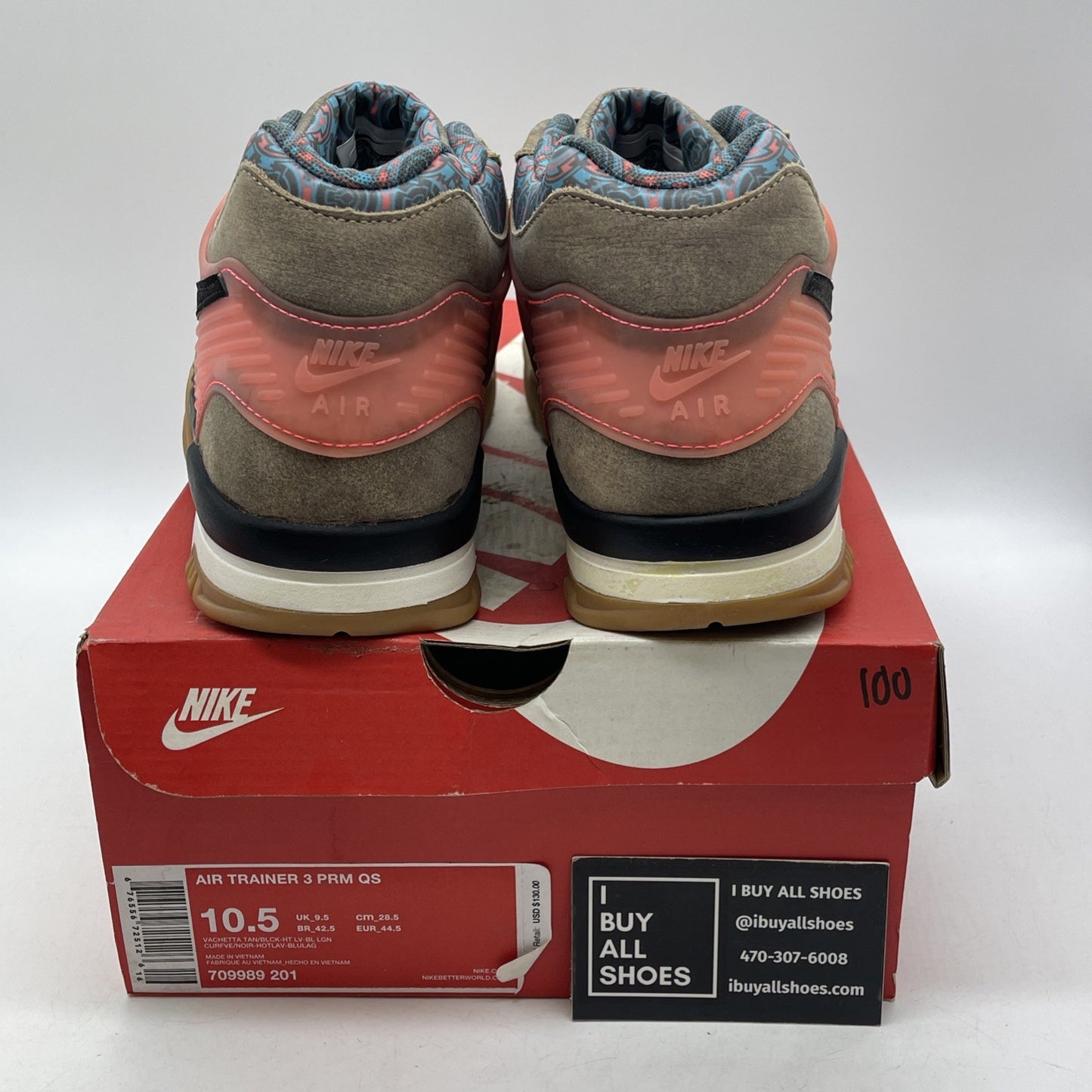 Size 10.5 - Nike Air Trainer 3 Premium Super Bowl Brown Suede (709989-201)
