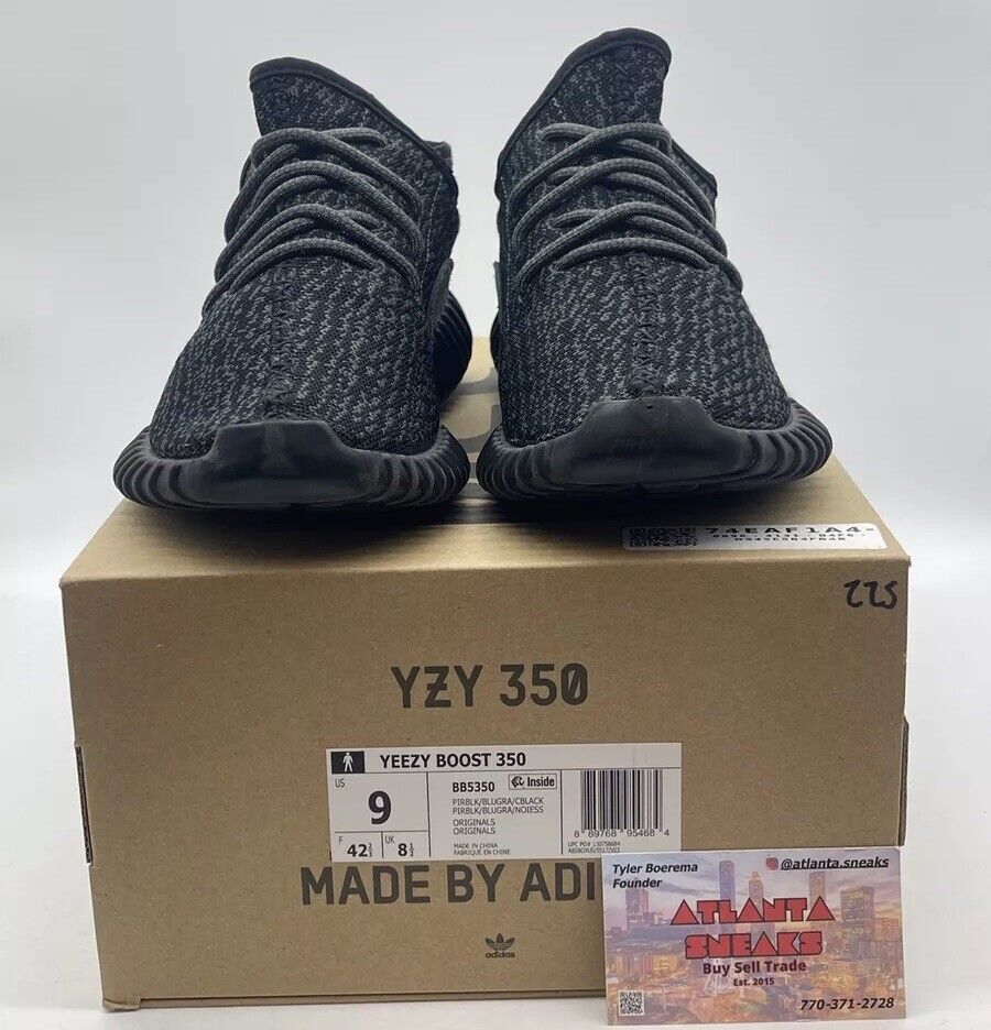 Size 9  adidas Yeezy Boost 350 2016 Pirate Black Gray (BB5350)