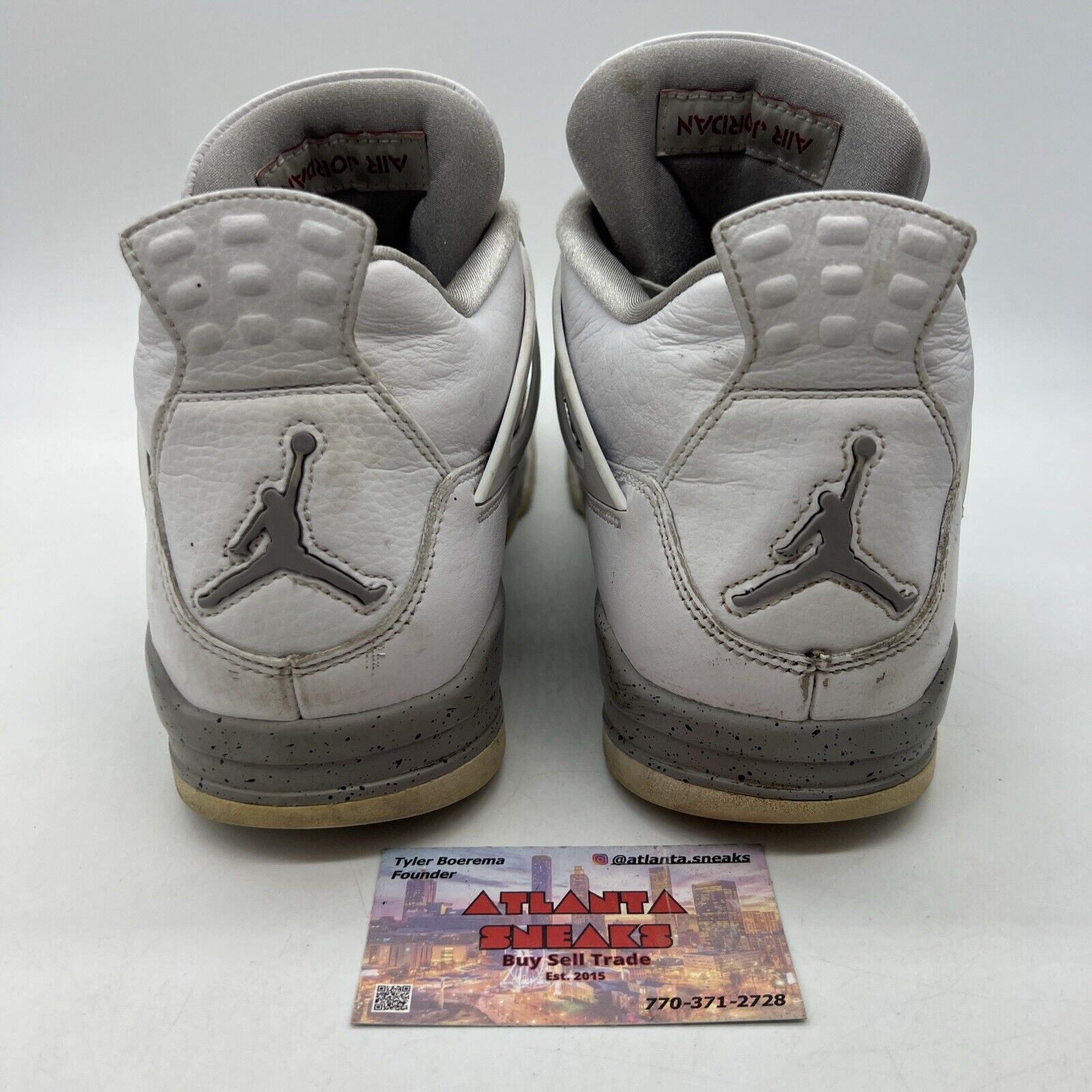 Size 11 - Jordan 4 Retro Mid White Oreo Grey Leather (CT8527-100)