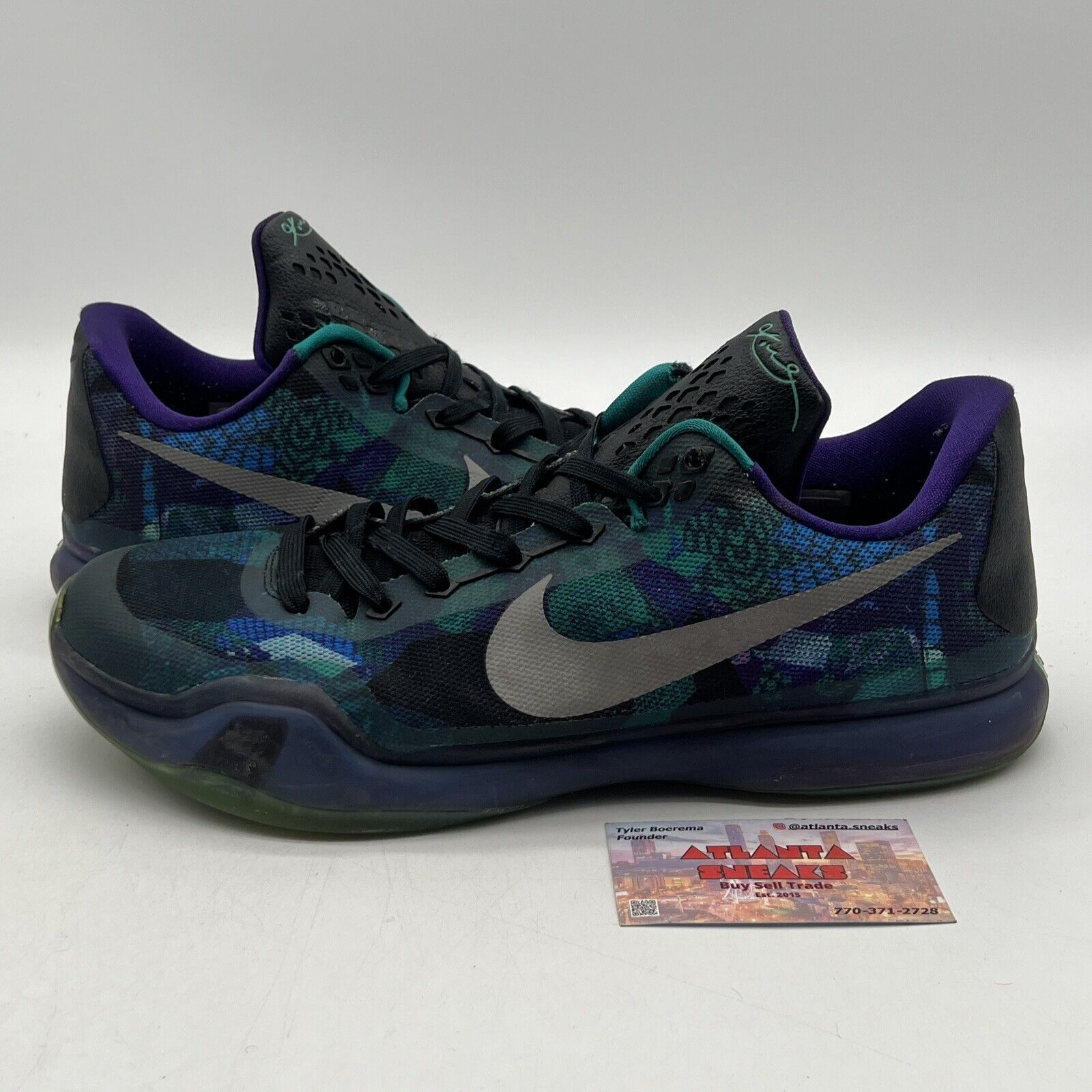 Size 12 - Nike Kobe 10 Overcome Purple Blue Green (705317-305)