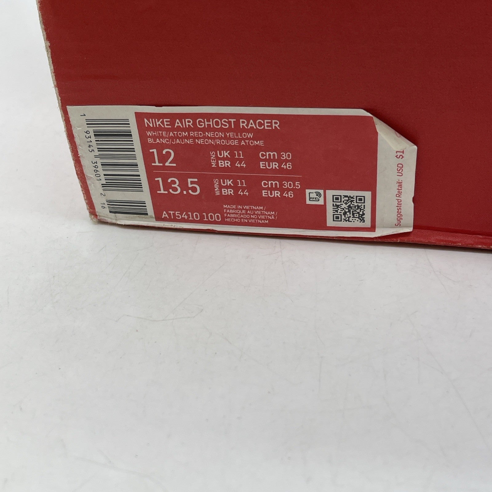 Size 12 - Nike Air Ghost Racer Retro Neon Yellow (AT5410-100)