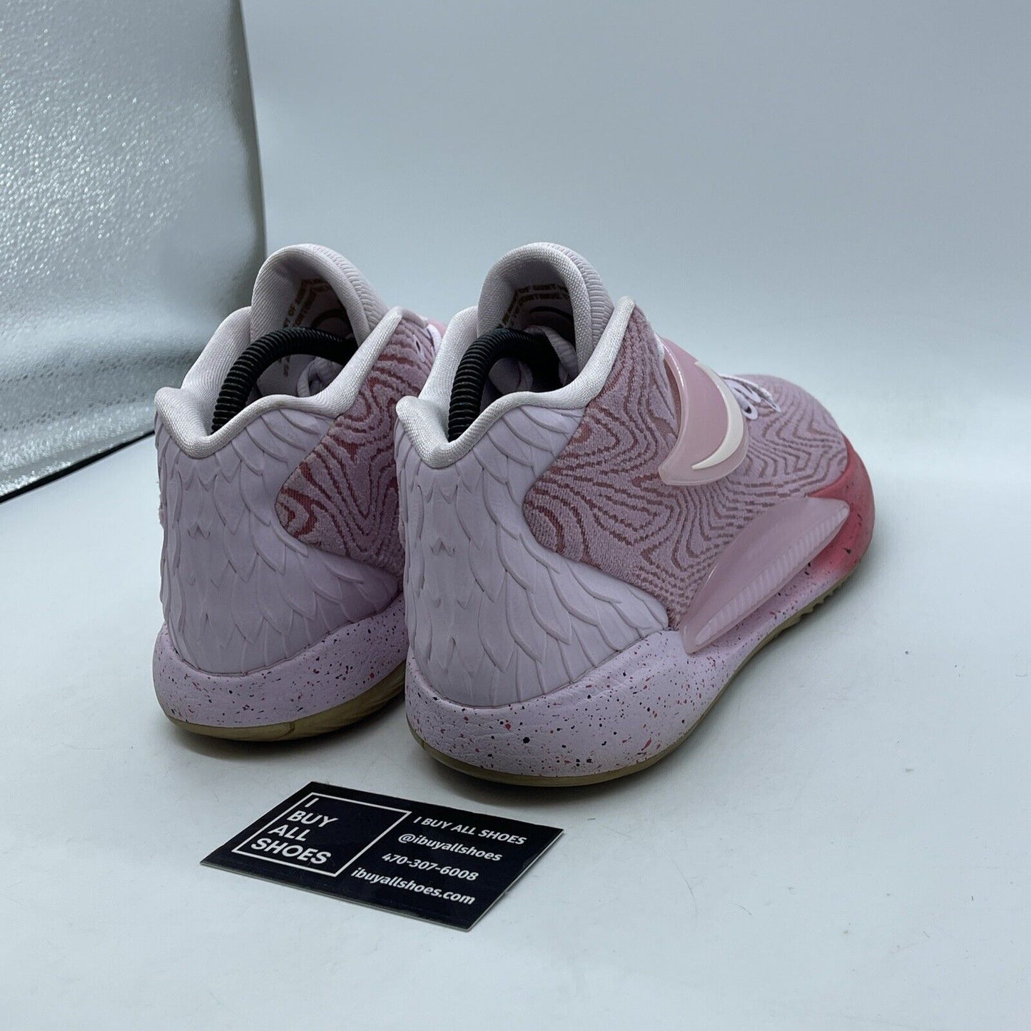 Size 8- Nike KD 14 'Aunt Pearl' Pink Brown Black Suede Leather (DC9379-600)