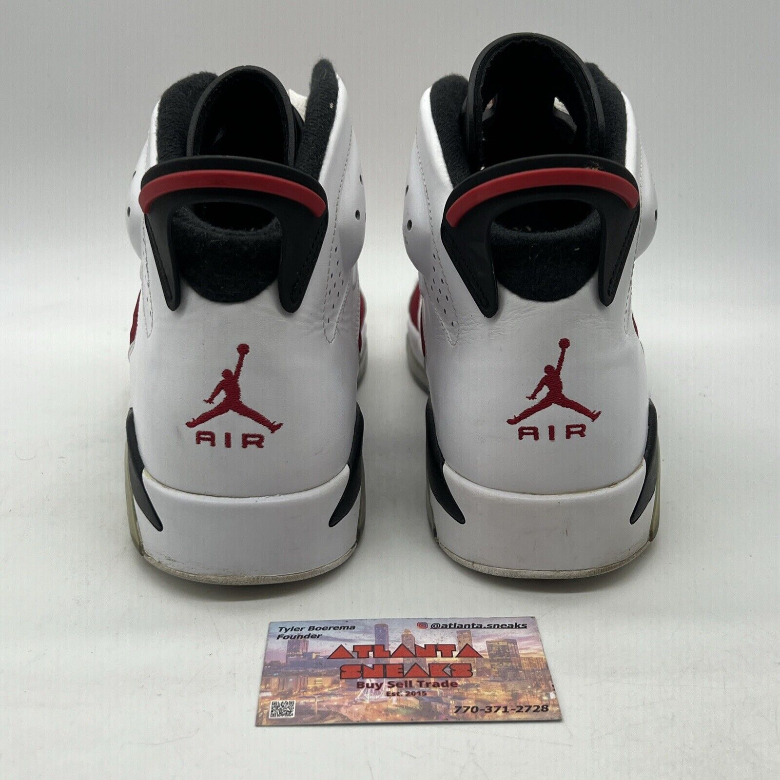 Size 11 - Air Jordan 6 Retro 2014 Carmine White Black Red Leather (384664-160)