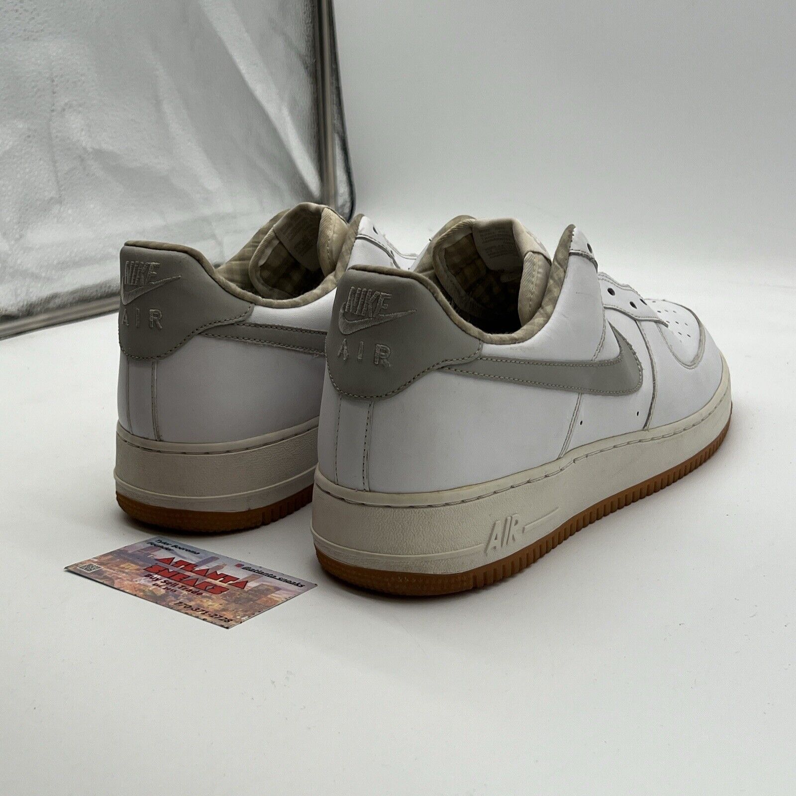 Size 12 - NIKE AIR FORCE 1 07 WHITE-TECH GREY (315122-169)