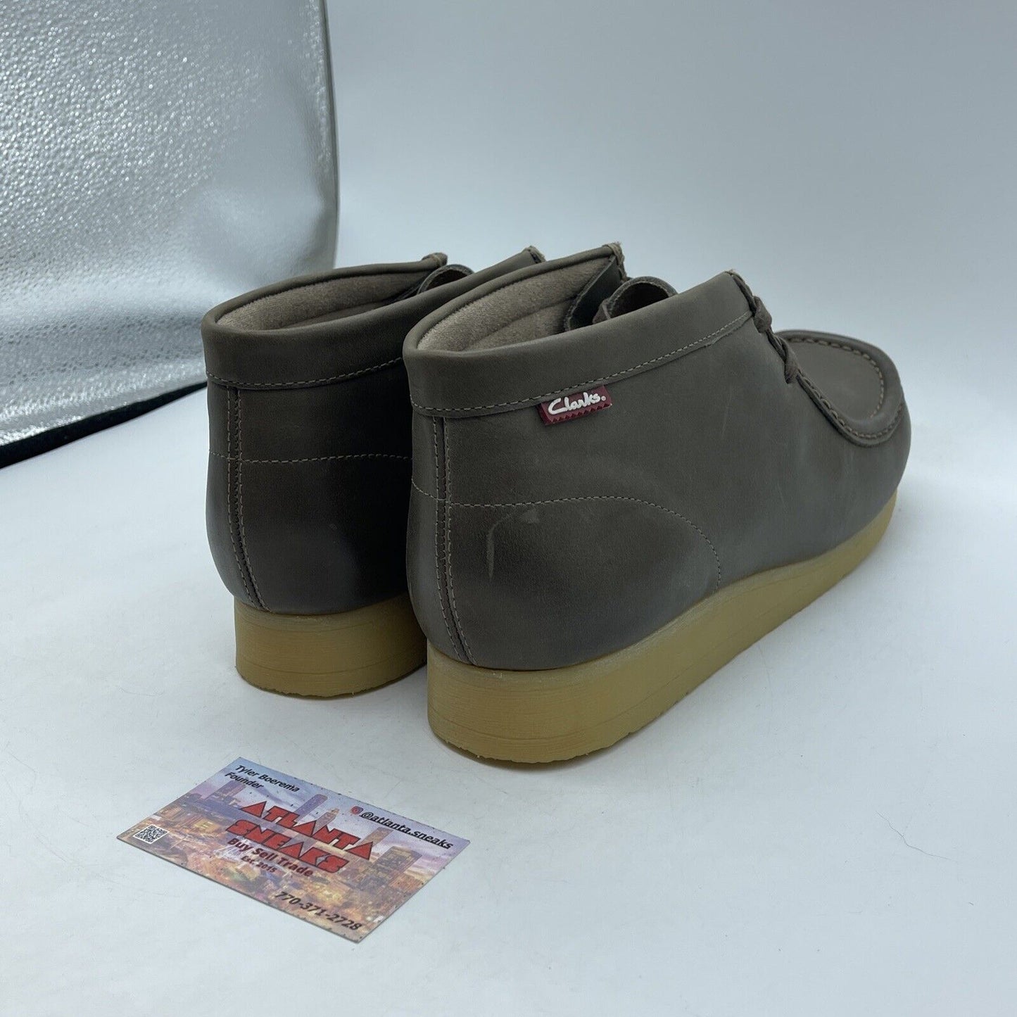 Size 11 - Clark’s Wallabee Brown Leather Shoes Ankle Boots (318429-100)