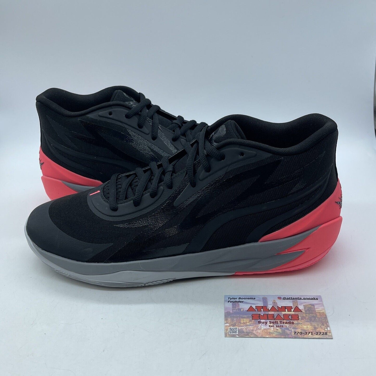 Size 13 - PUMA MB.02 Flare Pink Black Suede Leather (378287-01)
