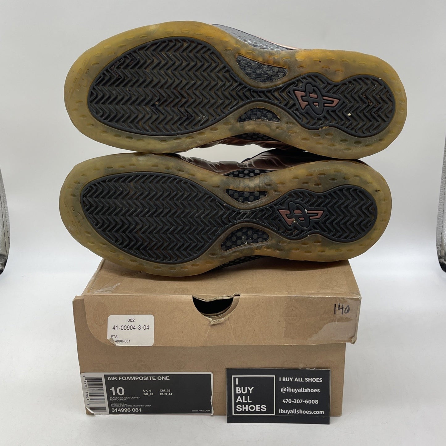 Size 10 - Nike Air Foamposite One Dirty Copper Black Suede (314996-081)
