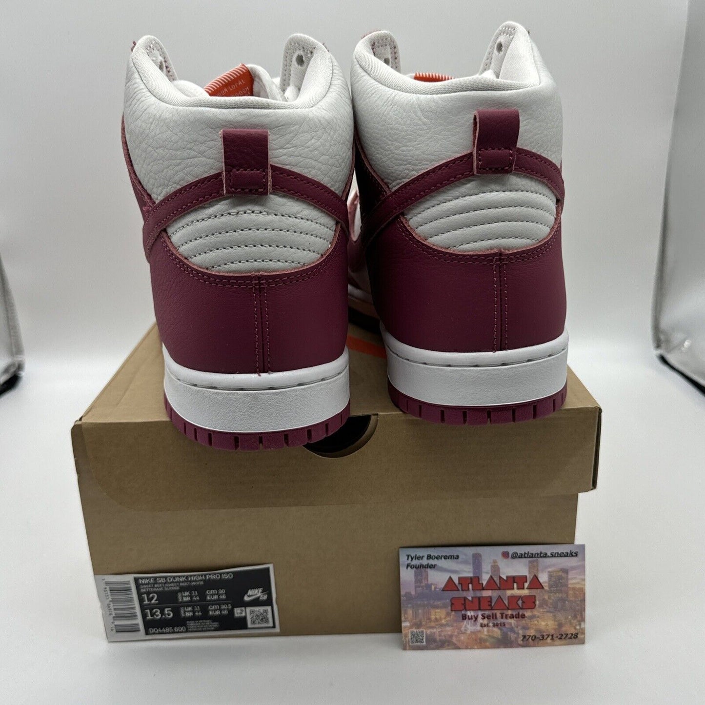 Size 12 - Nike SB Dunk High Orange Sweet Beet Purple White Premium Leather OG Al