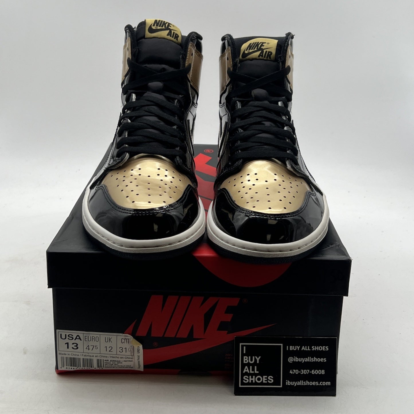 Size 13 - Air Jordan 1 Retro OG NRG High Gold Toe (861428-007)