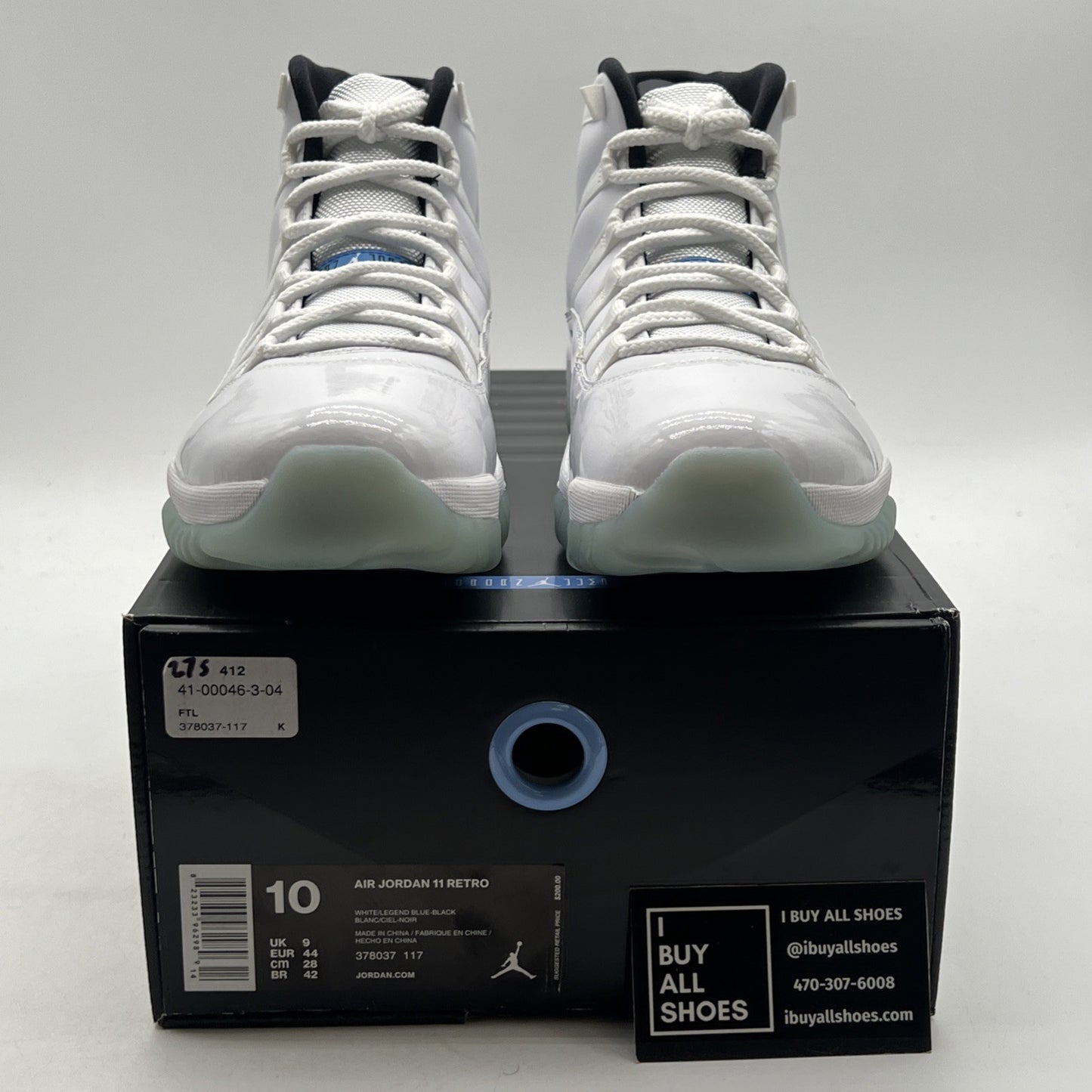 Size 10 - Air Jordan 11 Retro High Legend Blue (378037-117)
