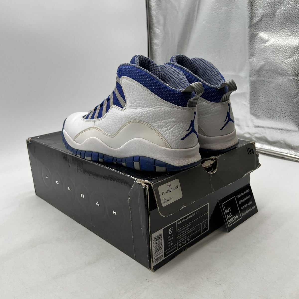 Size 8.5 - Air Jordan 10 Retro TXT Old Royal (487214-107)