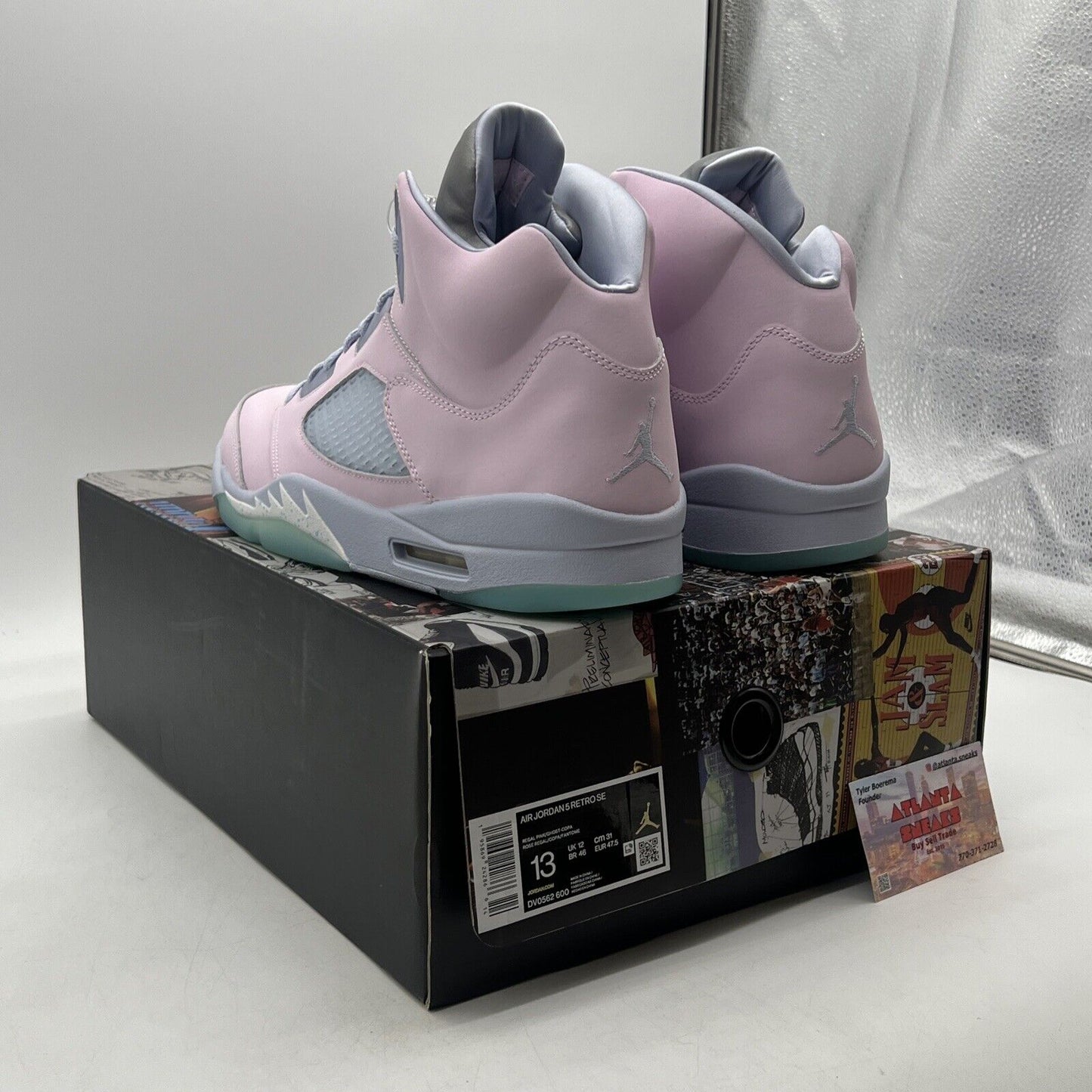 Size 13 - Jordan 5 Easter 2022 Pink Blue Leather (DV0562-600)