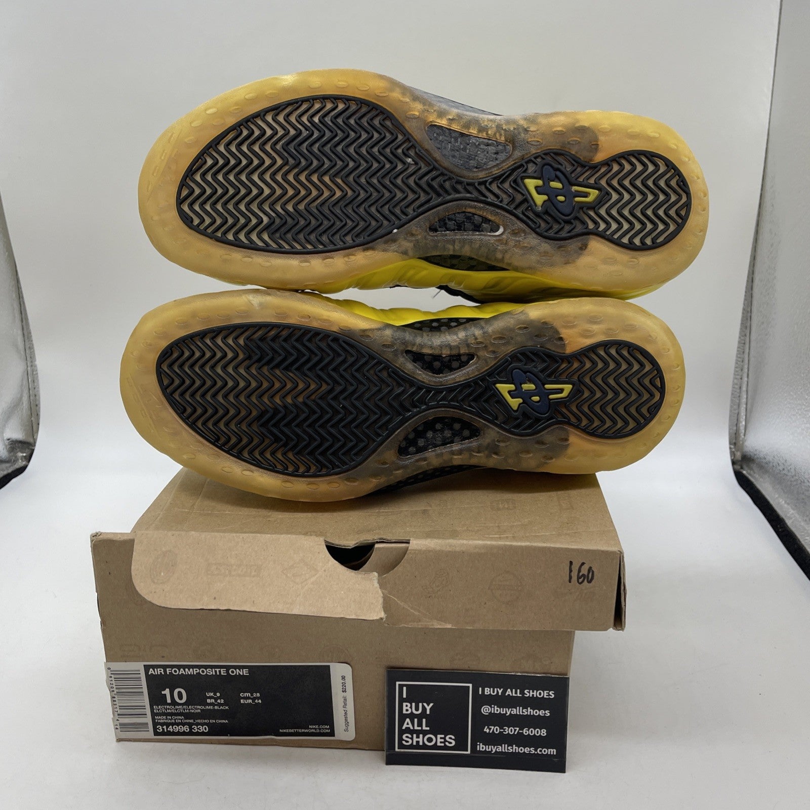Size 10 - Nike Air Foamposite One Electrolime (314996-330)