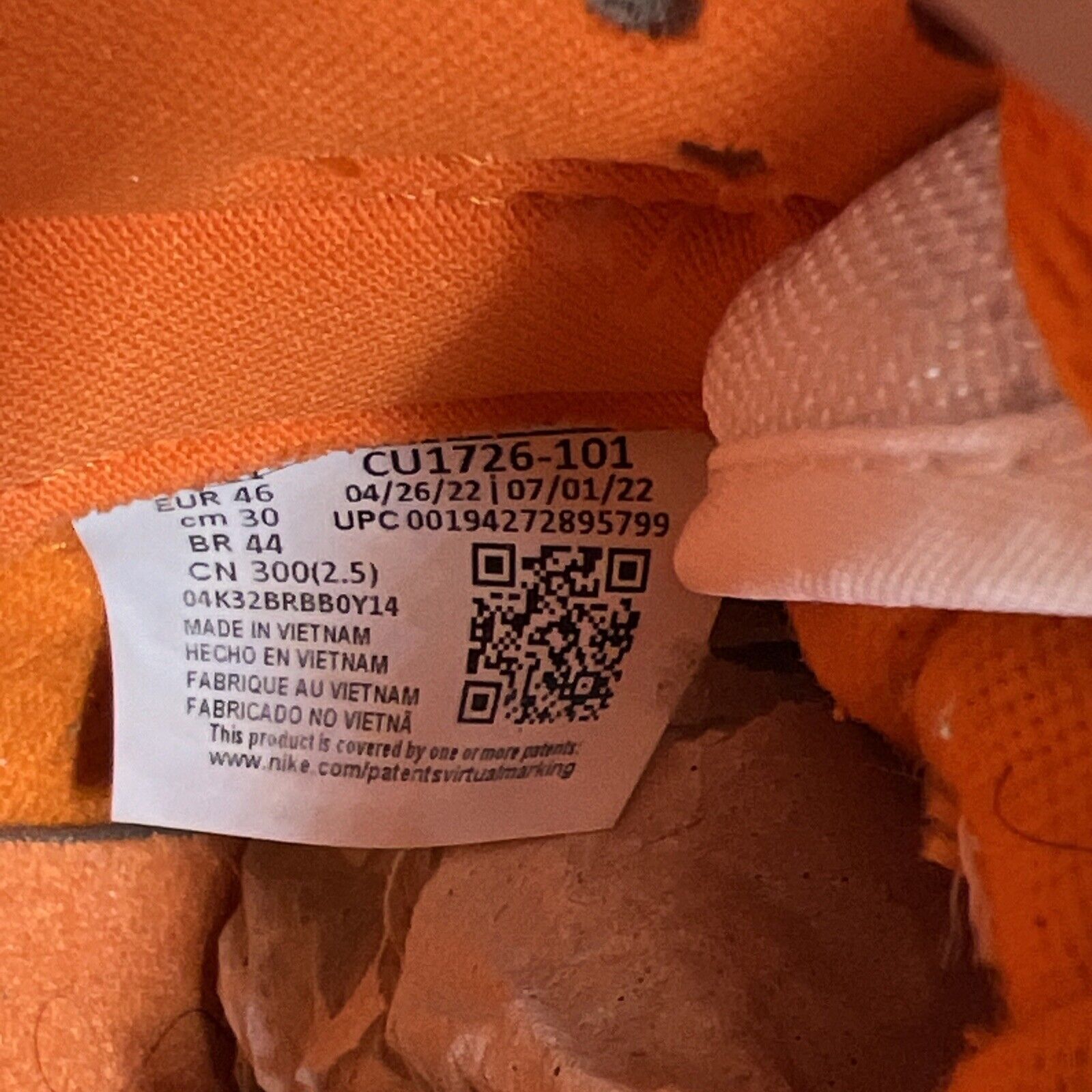 Size 12 - Nike Dunk Low Retro SP Syracuse 2020 Orange White Leather (CU1726-101)