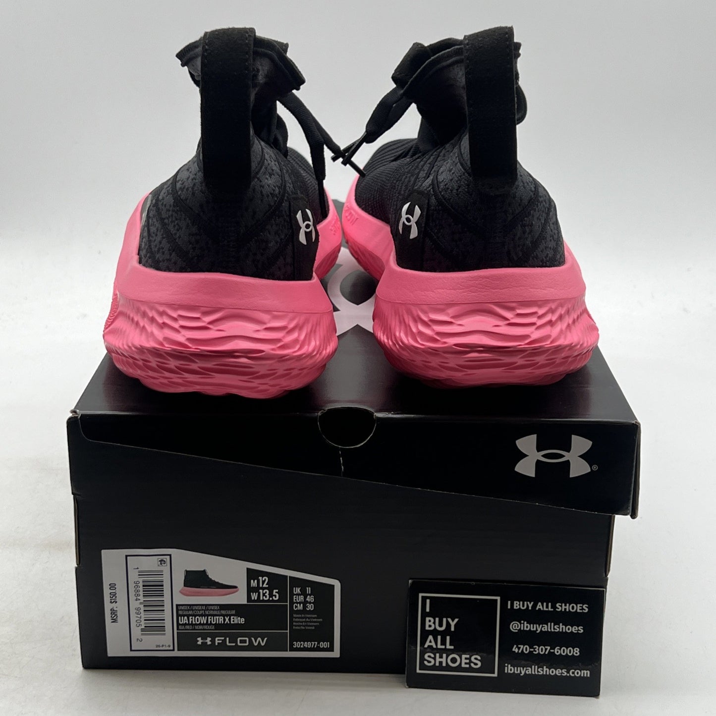 Size 12 - Under Armour Flow FUTR X Elite Black Beta (3024977-001)