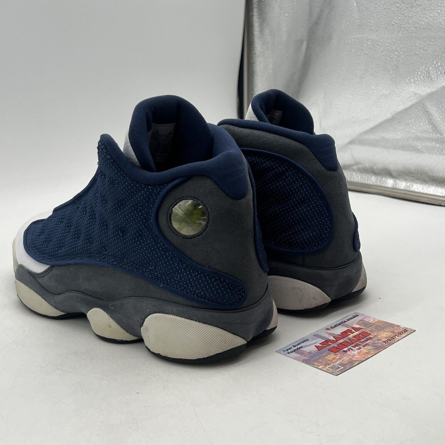 Size 9 - Jordan 13 Retro Mid Flint Blue Grey Leather Suede (414571-404)